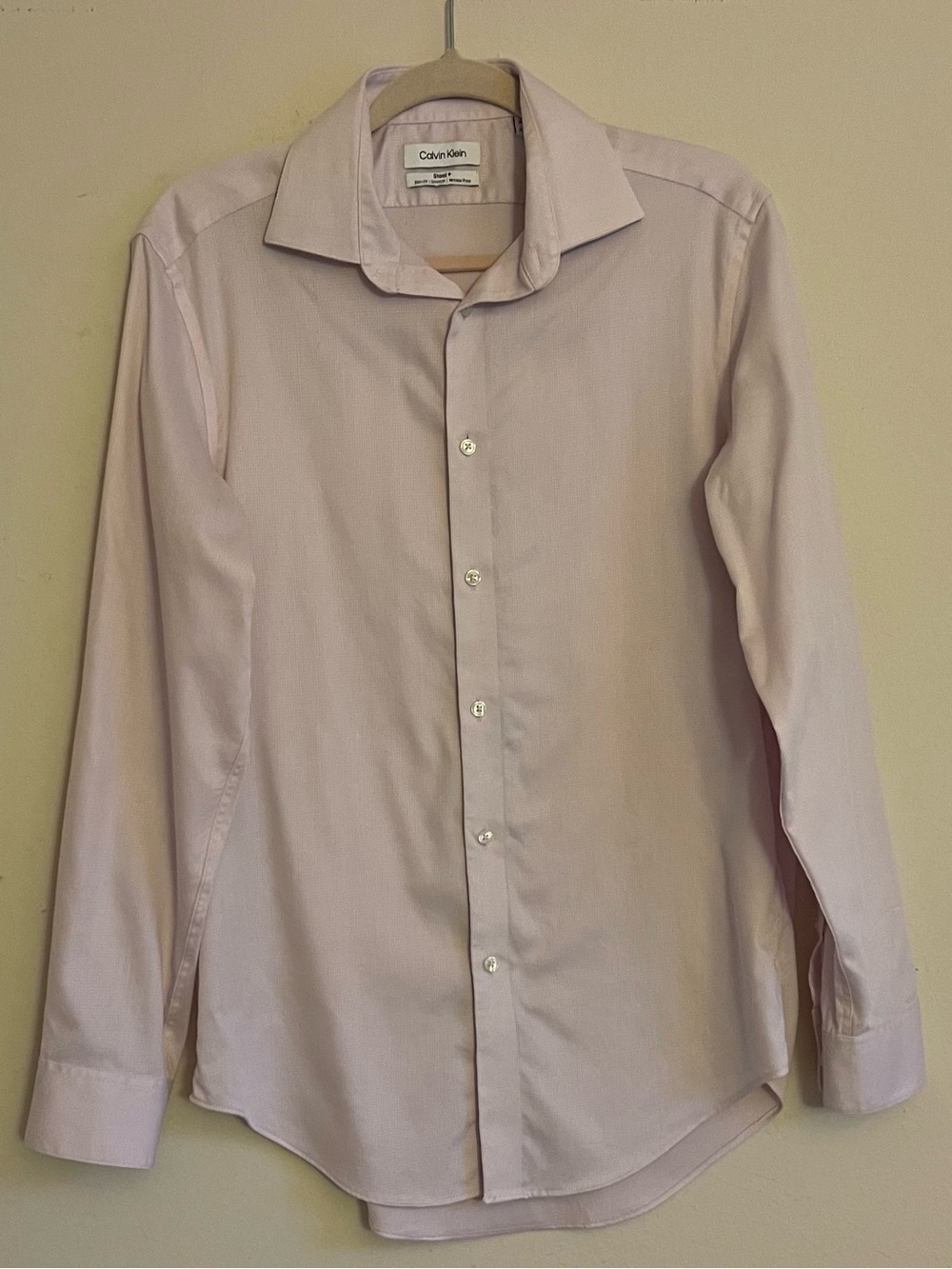Calvin Klein Men's Light Lavender Button-Down Dress Shirt